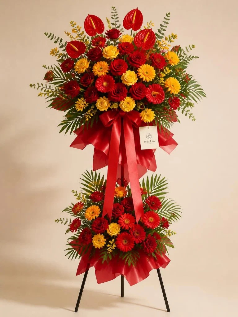 Kệ hoa khai trương 2 tầng Hưng Thịnh